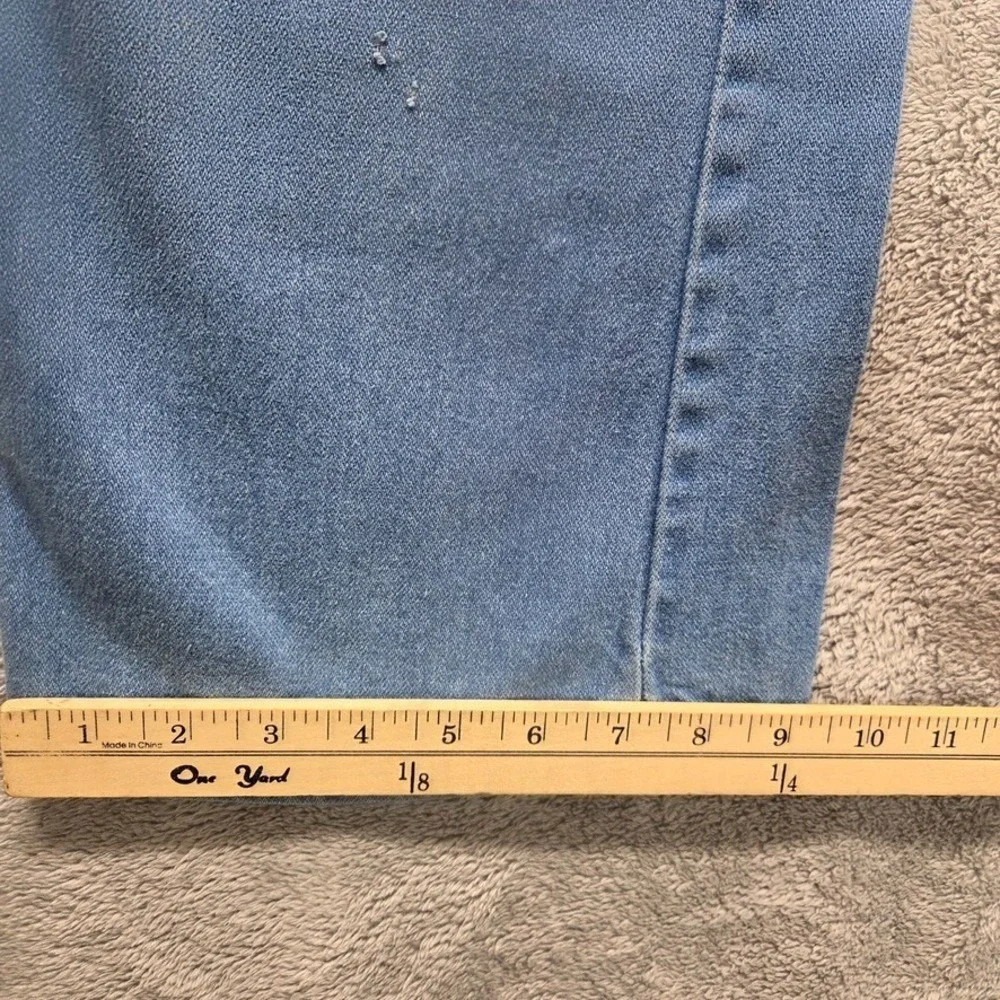 Vintage Wrangler Jeans Mens 34X31 Blue Slim Bootcut Mid Rise Faded Western Denim